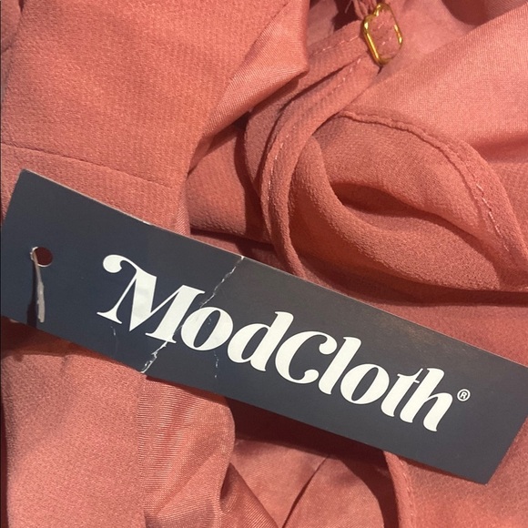 Hutch ModCloth Salmon Blush Pink Dress Sz 0 NEW Chiffon Wrap Dress - Picture 3 of 5